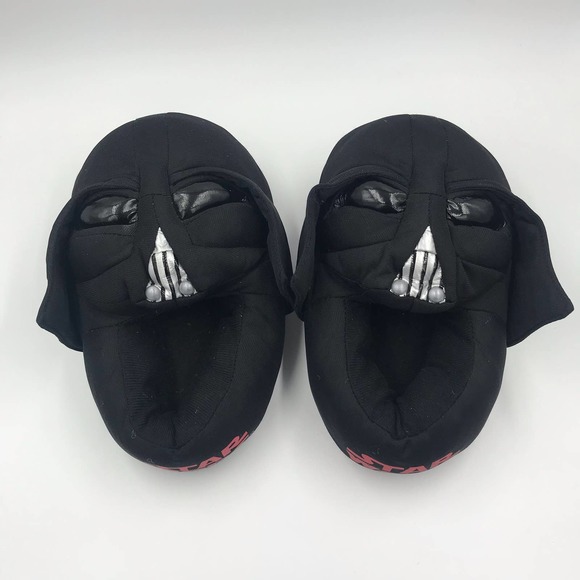 Star Wars Kids Darth Vader‎ Slippers Black Size 2 3 Boys - Picture 1 of 6